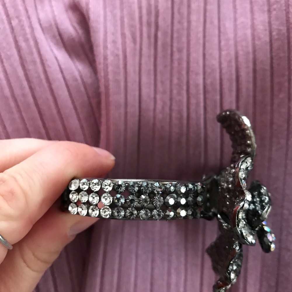 Silver Rhinestone Bracelet. Adjustable - image 6